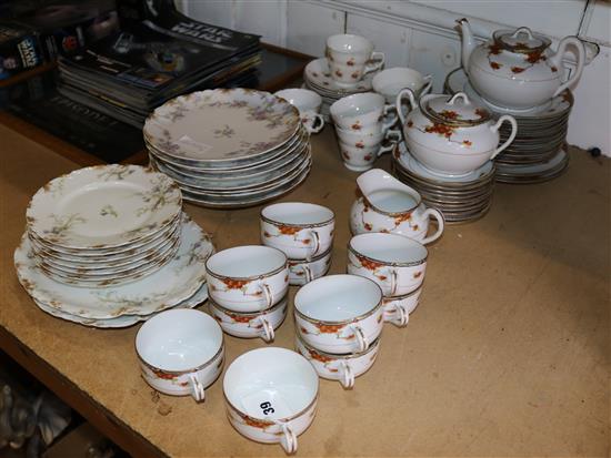 Limoges part dessert service set, Japanese part tea set, dinner set etc